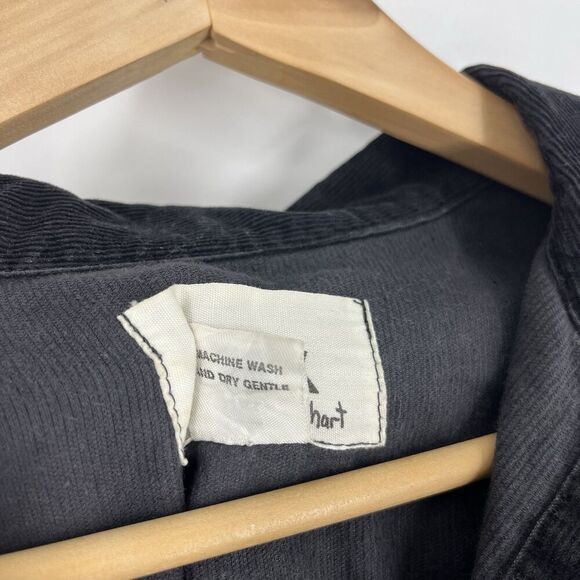 Flax Jeanne Engelhart Top Size Small Womens Black Corduroy Oversized Boxy Shirt - Picture 4 of 7